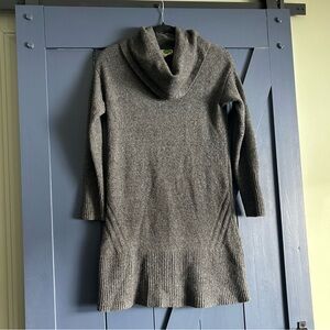 Anthropologie Sonoran Cowl Neck Sweater Dress Long Sleeve Gray Womens Size XS